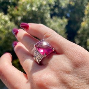 Authentic David Yurman ring pink Tourmaline & 💎